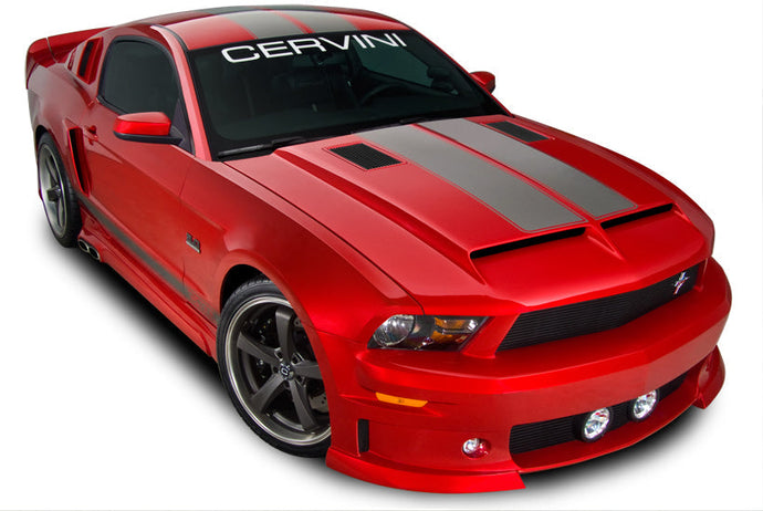 CERVINIS 'Type 4' Ram Air Hood (w/ Billet Heat Extractors) For Mustang 2010-12 | #1201 - Available from NEMESISUK.COM