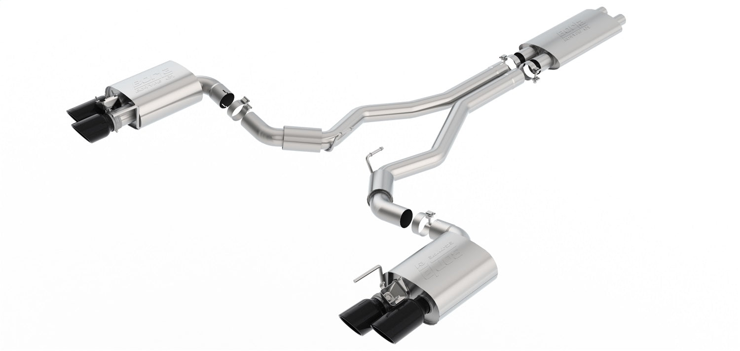 Borla ECE-Approved 'Touring' Cat-Back Exhaust (Black Tips) with Active Valve  for Mustang GT 5.0l 2018-20 | #1014046BC - Available from NEMESISUK.COM