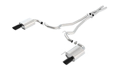 Borla 'ATAK' Performance Cat-Back Exhaust (Black Tips) for Mustang 5.0L GT 2015-17 | #140591BC - Available from NEMESISUK.COM