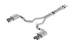 Borla 'S-Type' Performance 3.0" Cat-Back Exhaust (Carbon Tips) for Mustang 5.0L GT 2018-22 | #140742CF - Available from NEMESISUK.COM