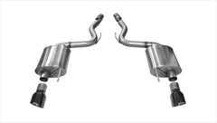 CORSA Axle-Back 'Touring' Exhaust (Black Tips) for Mustang 5.0L GT 2015-17 | #14329BLK