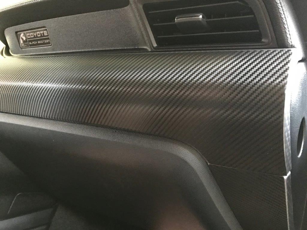 Coverlay Black ABS Dash Cover For 2005-2009 Ford Mustang - Direct Fit, Easy Install With Silicone Glue