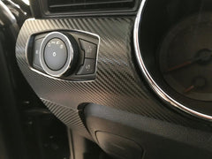 Dash Overlay Vinyl Kit (Black Carbon Fibre) for Mustang 2015-23 | #15FM_DOK_CF - Available from NEMESISUK.COM