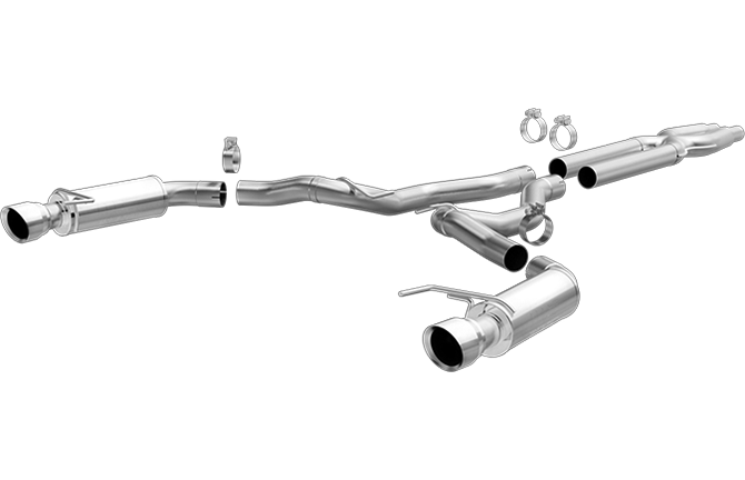 Magnaflow Cat-Back 'Competition' Exhaust (Polished Tips) for Mustang 5.0L 2015-17 | #19101 - Available from NEMESISUK.COM