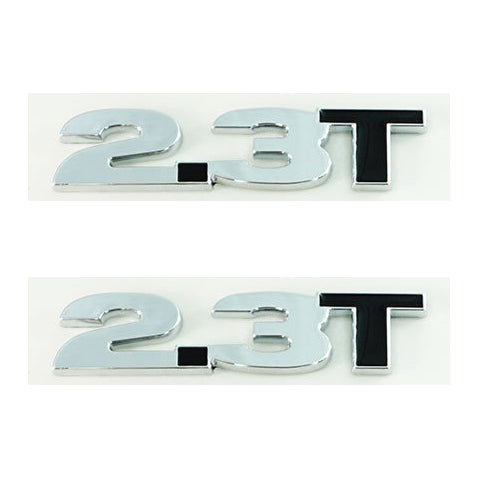 Ford 2.3T Wing Emblem (Pair) (Chrome/Black) for Mustang EcoBoost 2015-22 | #3668-02 - Available from NEMESISUK.COM