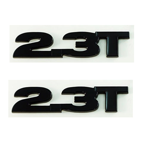 Ford 2.3T Wing Emblem (Pair) (Matte Black/Black) for Mustang EcoBoost 2015-22 | #3668-04 - Available from NEMESISUK.COM