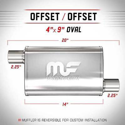Universal Muffler/Silencer 2.25" O/O Oval 4x9" x 14" | Magnaflow #14335