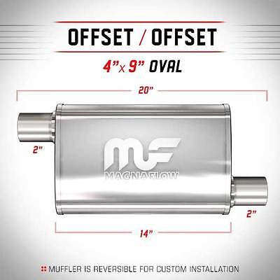 Universal Muffler/Silencer 2" O/O Oval 4x9" x 14" | Magnaflow #11234