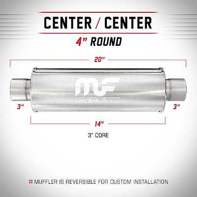 Universal Muffler/Silencer 3" C/C Round 4" x 14" | Magnaflow #14419