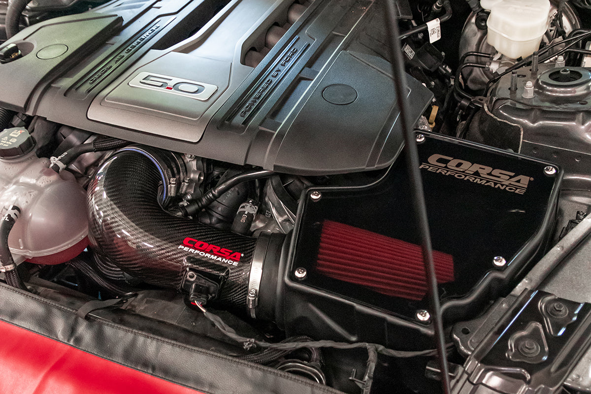 DryTech Carbon Fibre Closed Cold Air Intake for Mustang GT 5.0L 2018-23 | #44007D | Corsa Performance