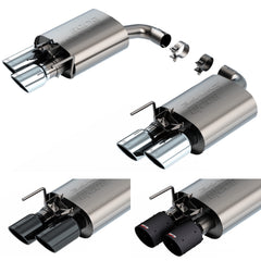 S-Type Axle-Back Exhaust Chrome/Black/Carbon Tips For Mustang GT 2024+ | #11985 | Borla