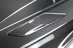 ANDERSON COMPOSITES 'Type CJ' Double Sided 3in Cowl Hood (Carbon Fibre) for Mustang 2015-17 | #AC-HD15FDMU-CJ-DS