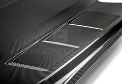 Anderson Composites_AC-HD15FDMU-SA-DS_Mustang 2015on Carbon Fibre Double Sided Heat Extractor Hood_View3