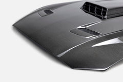 ANDERSON COMPOSITES Mach 1 Double Sided Type-SK Carbon Fibre Hood for Mustang 2018-23 | #AC-HD21FDMUM1-SK-DS