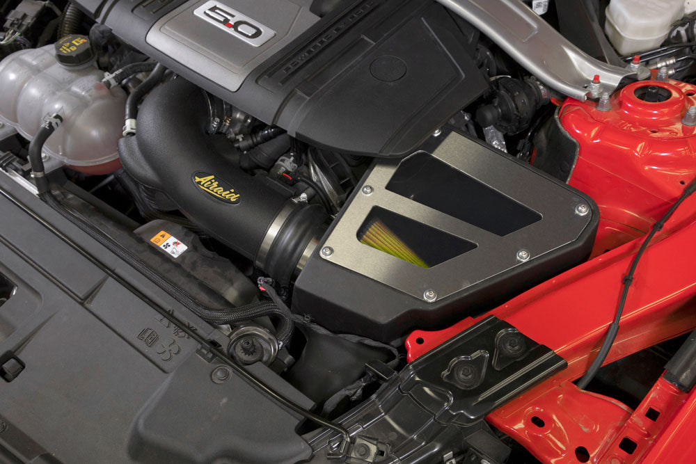 Cold Air Intake Kit (Yellow Filter) for Mustang 5.0L GT 2018-23 | #454/455-356 | Airaid - Available from NEMESISUK.COM