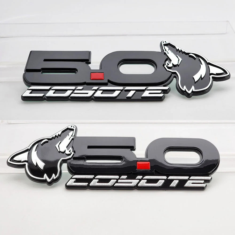 Howling Coyote S550 Style 5.0L Wing Emblems for Mustang 2015-23 & 2024+ | #85101-11 | AMP