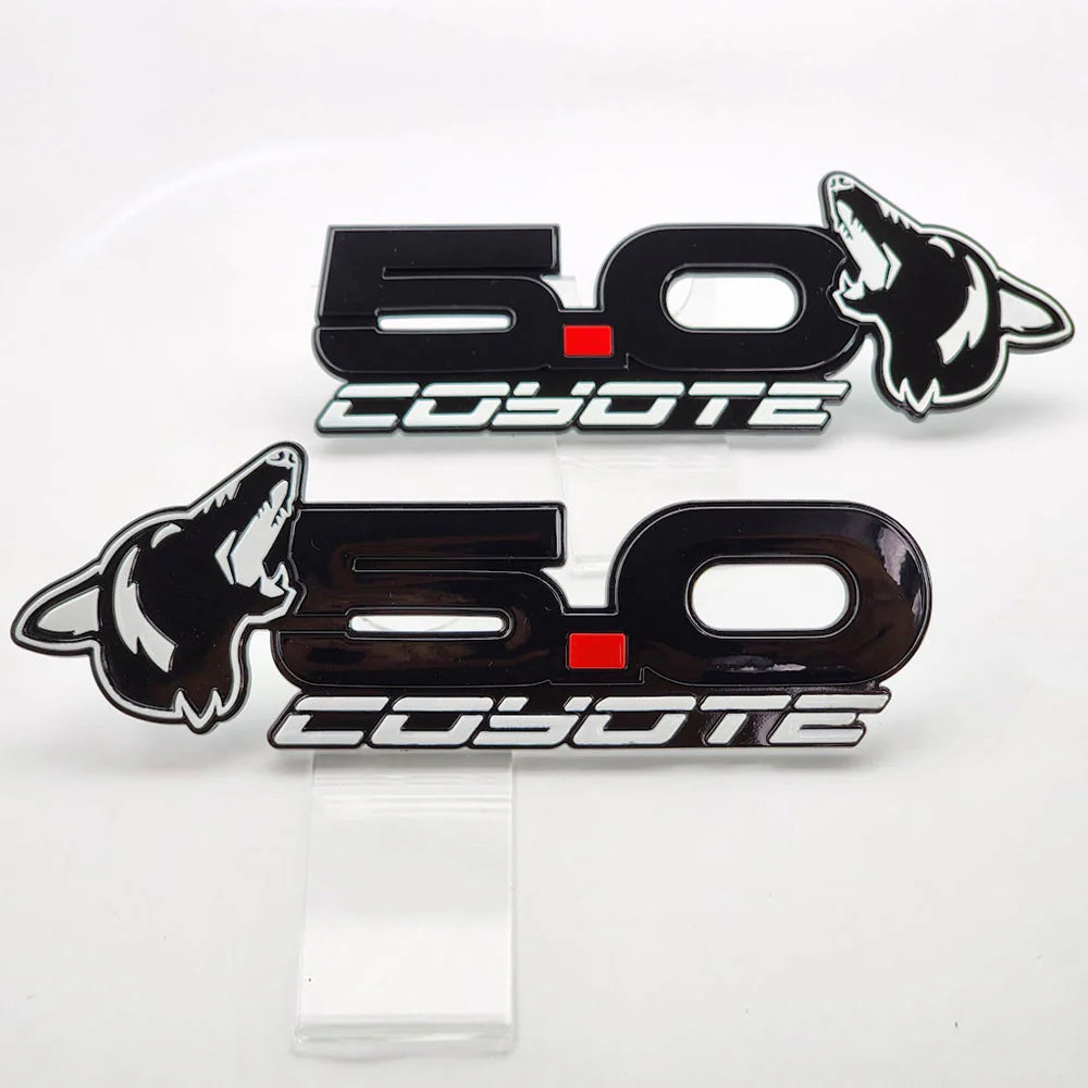Howling Coyote S550 Style 5.0L Wing Emblems for Mustang 2015-23 & 2024+ | #85101-11 | AMP