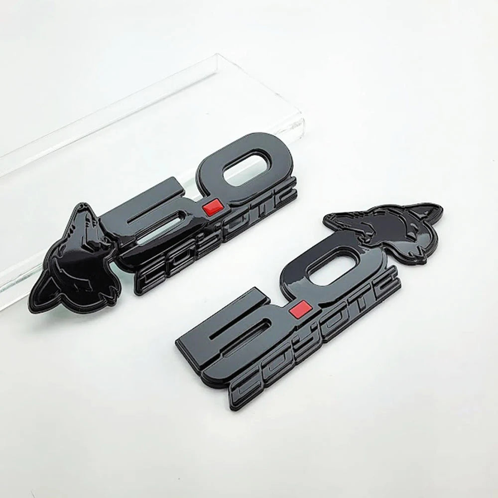 Howling Coyote S550 Style 5.0L Wing Emblems for Mustang 2015-23 & 2024+ | #85101-11 | AMP