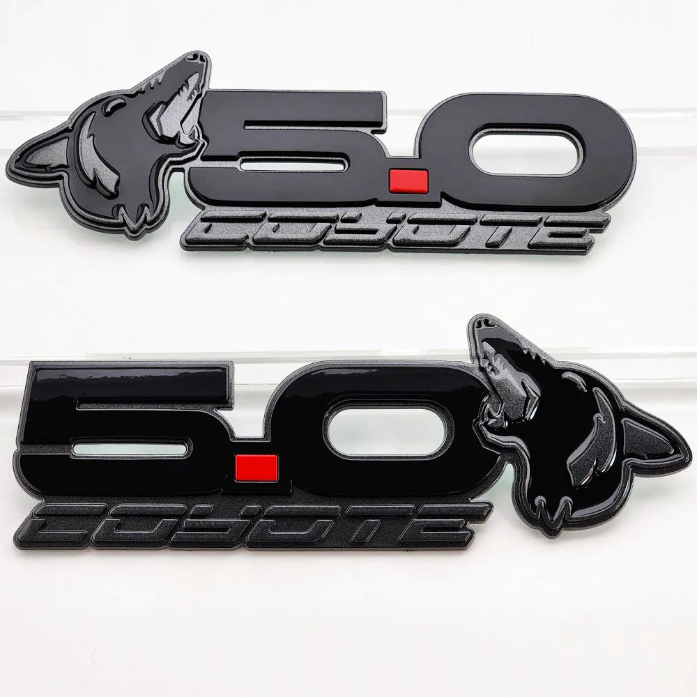 Howling Coyote S550 Style 5.0L Wing Emblems for Mustang 2015-23 & 2024+ | #85101-11 | AMP