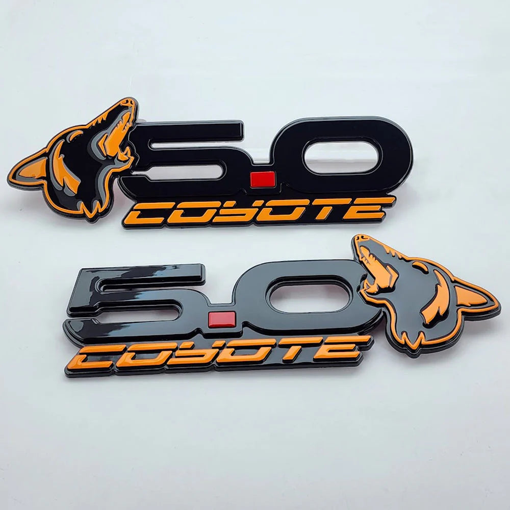 Howling Coyote S550 Style 5.0L Wing Emblems for Mustang 2015-23 & 2024+ | #85101-11 | AMP