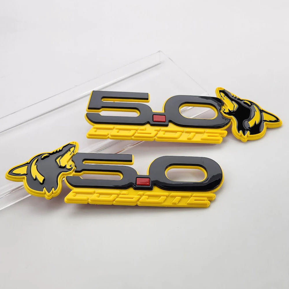 Howling Coyote S550 Style 5.0L Wing Emblems for Mustang 2015-23 & 2024+ | #85101-11 | AMP