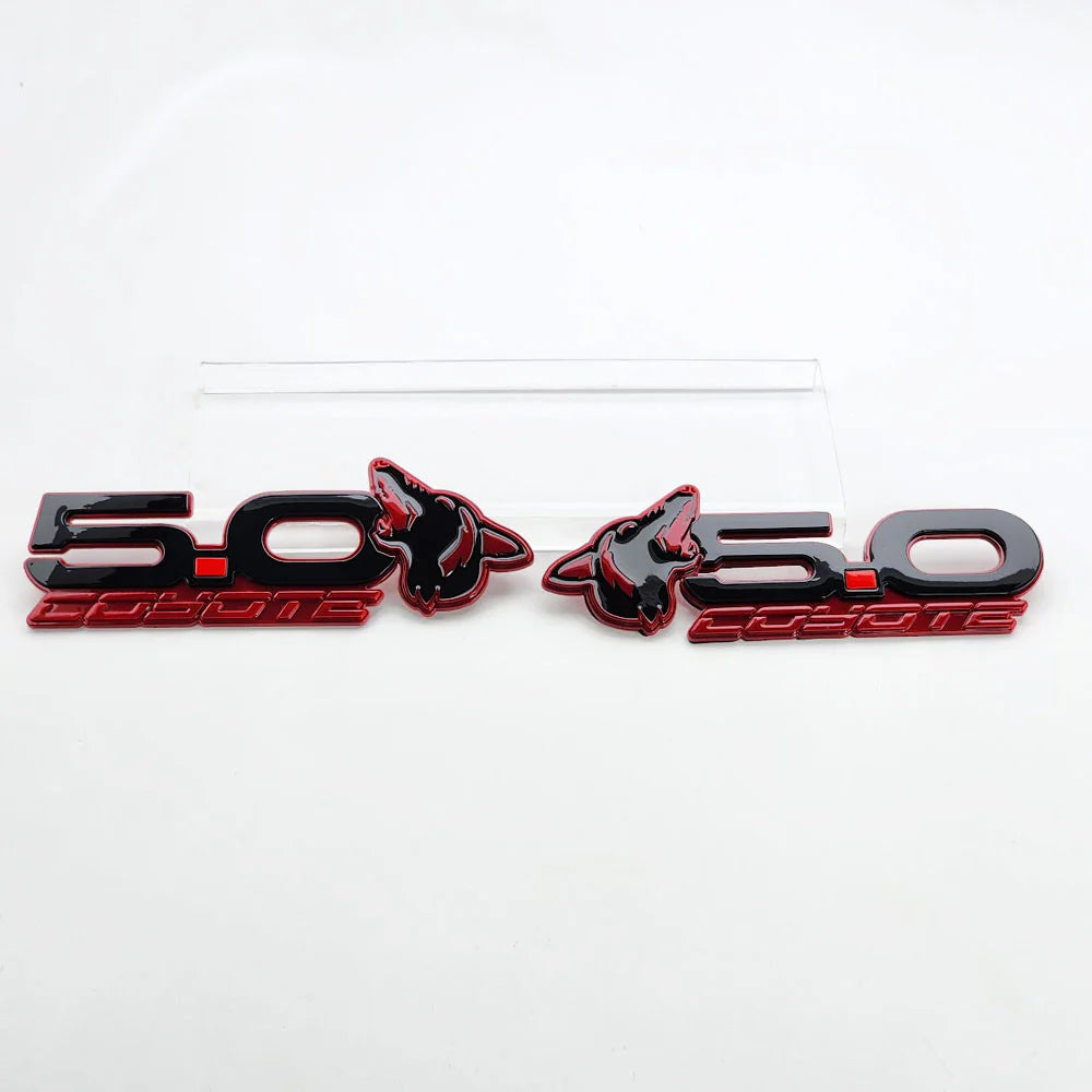 Howling Coyote S550 Style 5.0L Wing Emblems for Mustang 2015-23 & 2024+ | #85101-11 | AMP