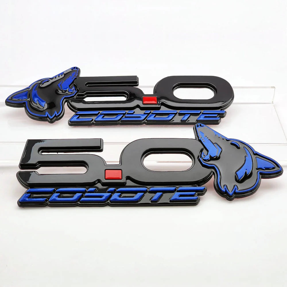 Howling Coyote S550 Style 5.0L Wing Emblems for Mustang 2015-23 & 2024+ | #85101-11 | AMP