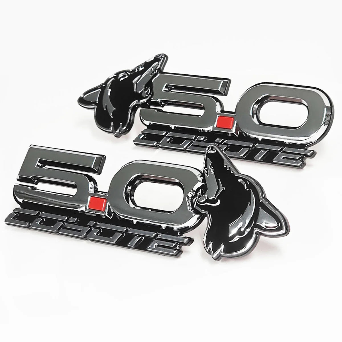 Howling Coyote S550 Style 5.0L Wing Emblems for Mustang 2015-23 & 2024+ | #85101-11 | AMP