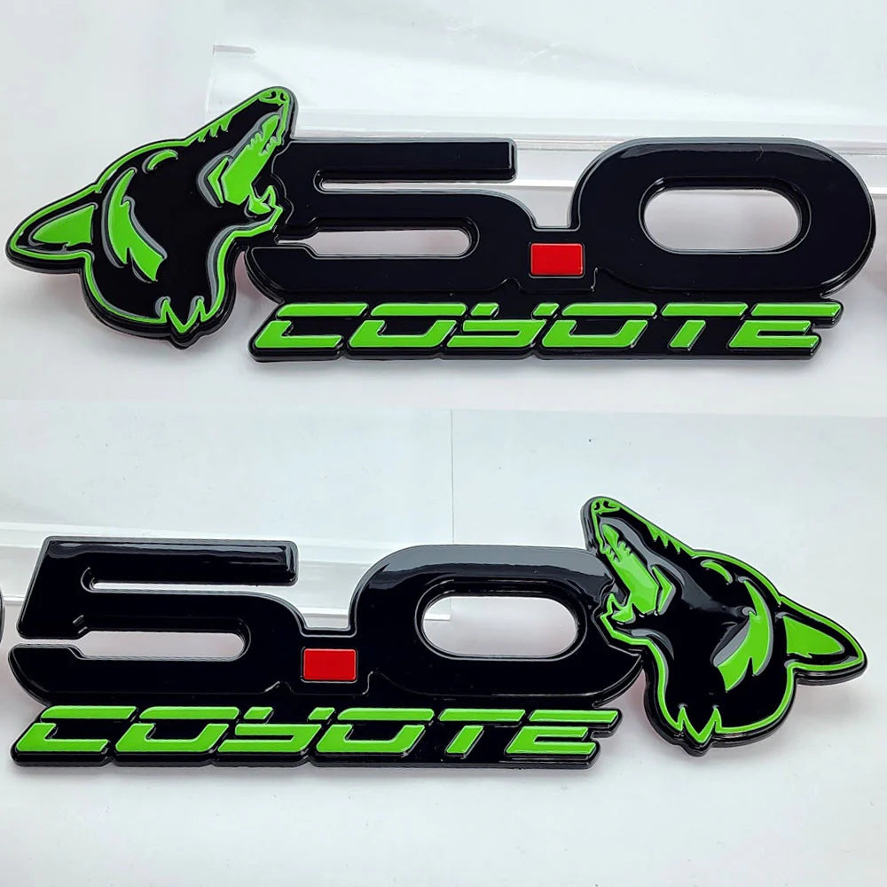 Howling Coyote S550 Style 5.0L Wing Emblems for Mustang 2015-23 & 2024+ | #85101-11 | AMP