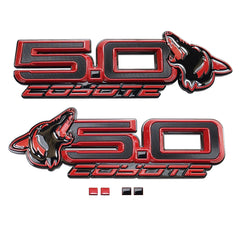 Howling Coyote S650 Style 5.0L Wing Emblems for Mustang 2015-23 & 2024+ | #85108-001 | AMP