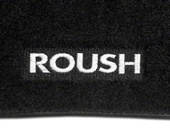 ROUSH LHD Embroidered Black Floor Mats (set of 4) for Ford Mustang 2015-23 | #421904 - Available from NEMESISUK.COM