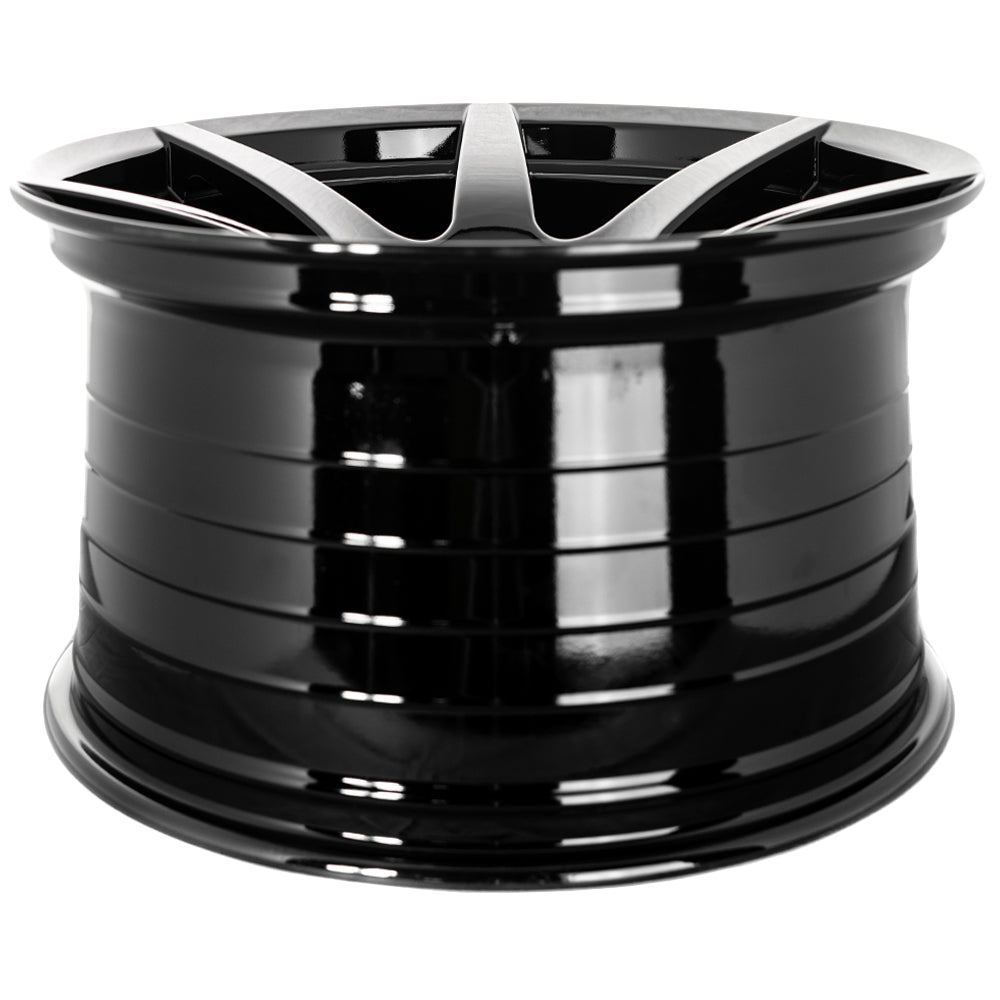 SEVEN Spoke Gloss Black 19x10 & 19x11 (Staggered) Wheel Set for Mustang 2005-23 & 2024+ | Project 6GR