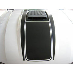 Mach 1 Hood Stripe Kit (Matte Black) for Mustang 2003-04 | 03F1_HSFR.  Available from NEMESISUK.COM
