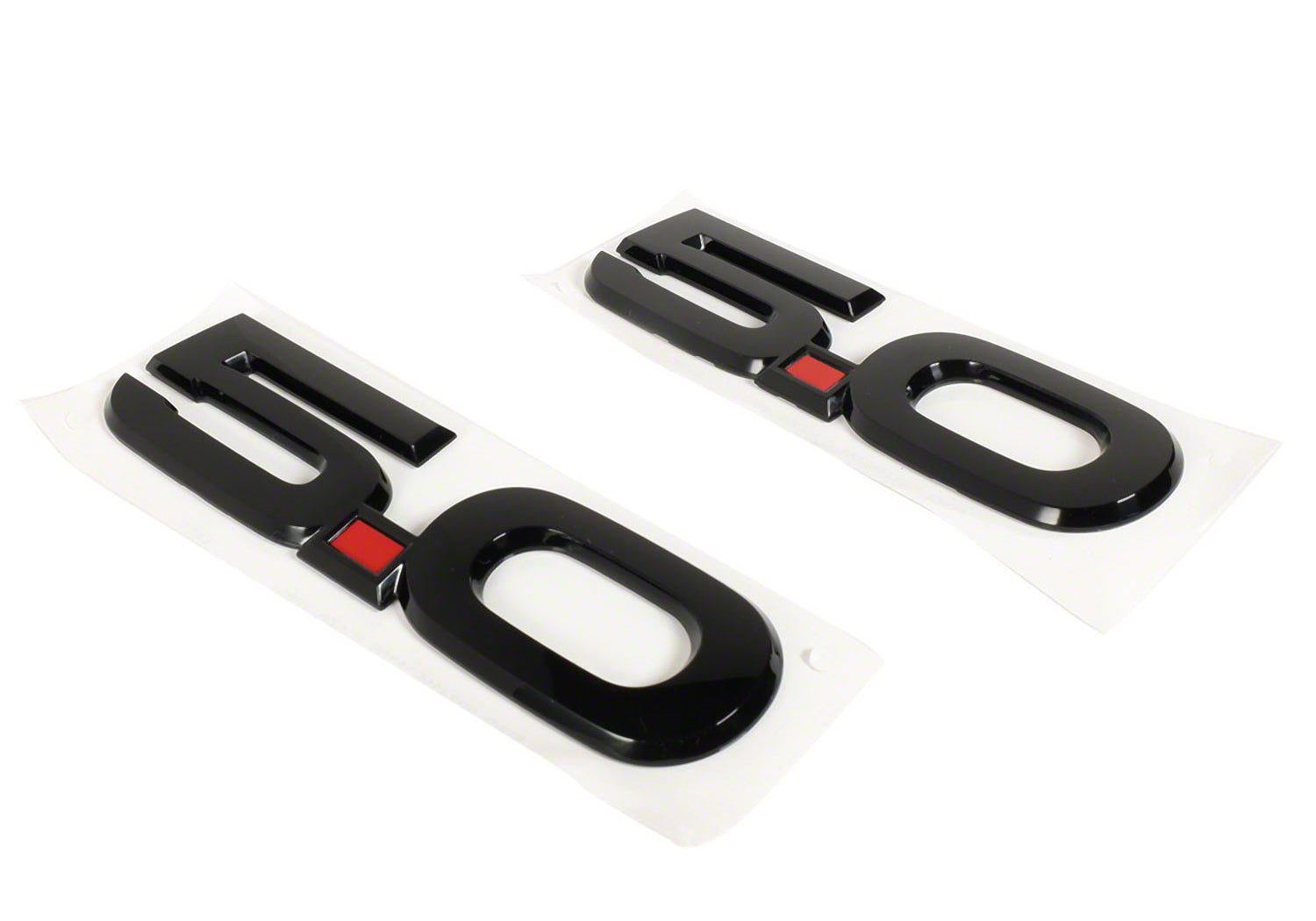 Gloss Black 5.0 Wing Emblems (Pair) for Mustang GT 2015-23 | M-1447-M50AB | Ford Performance