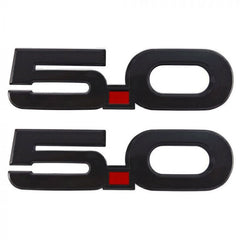 Ford 5.0 Wing Emblem Pair (Matte Black) for Mustang GT 2015-22 | #EM000550MX2 - Available from NEMESISUK.COM