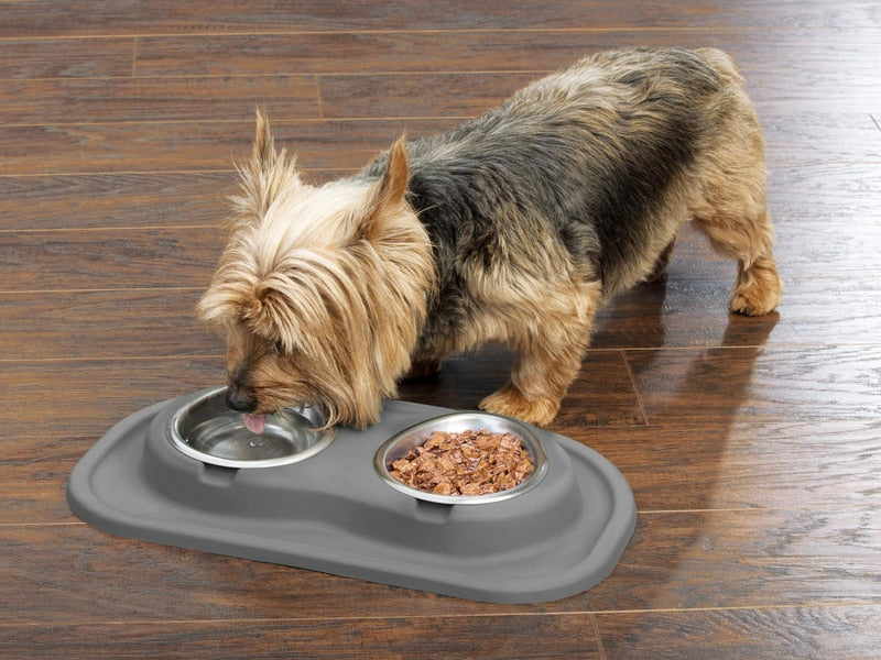 Double Bowl Low Pet Feeding System - WeatherTech