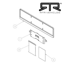 European Plate Mount for Mustang 2024+ | #11011.0013.12.A | RTR - Available from NEMESISUK.COM