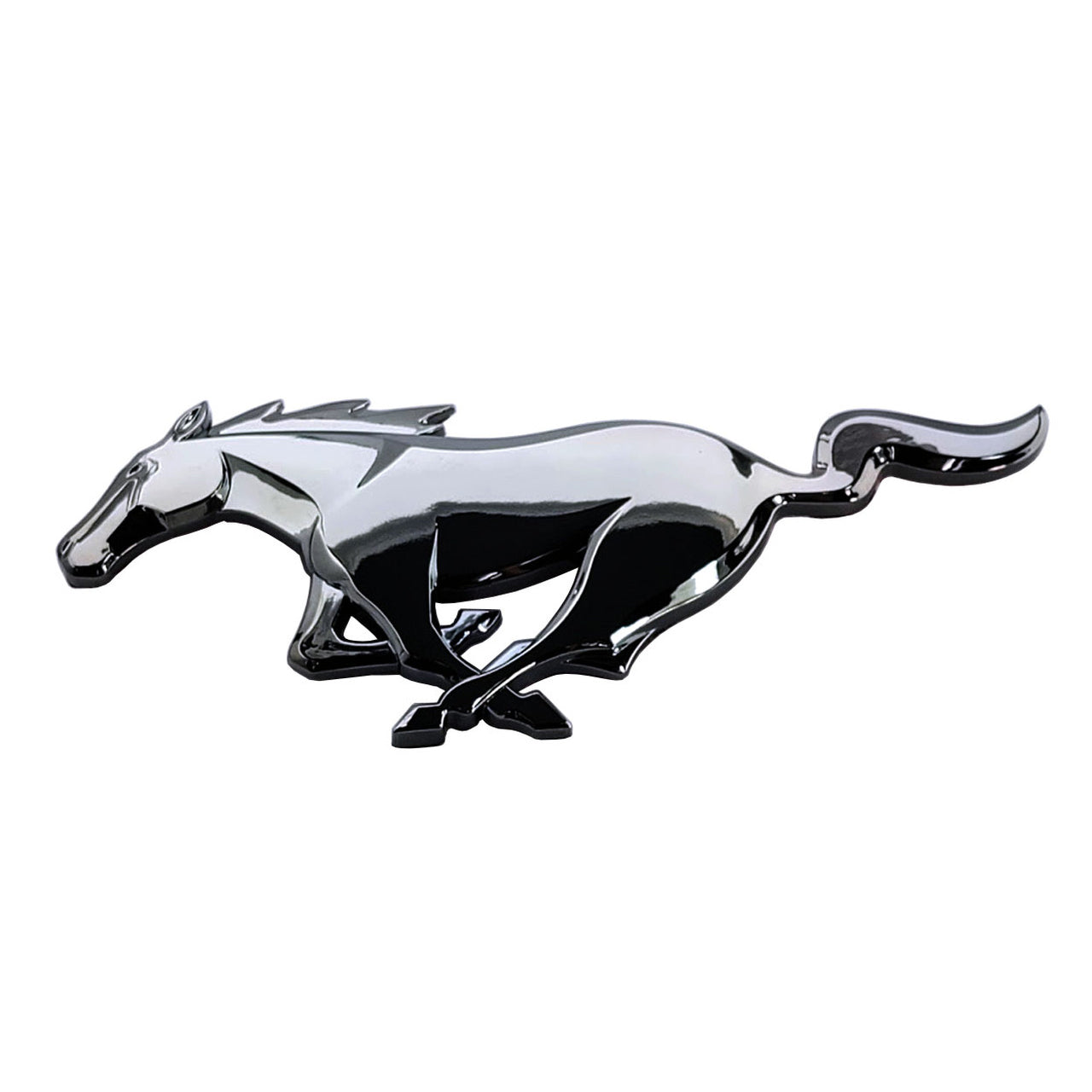 Ford Front Pony Emblem (Black Chrome) for Mustang 2015-22 | #EM0005RHFBC - Available from NEMESISUK.COM