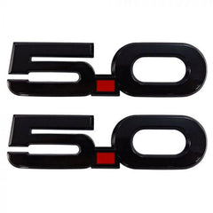 Ford 5.0 Wing Emblem Pair (Gloss Black) for Mustang GT 2015-22 | #EM000550X2 - Available from NEMESISUK.COM