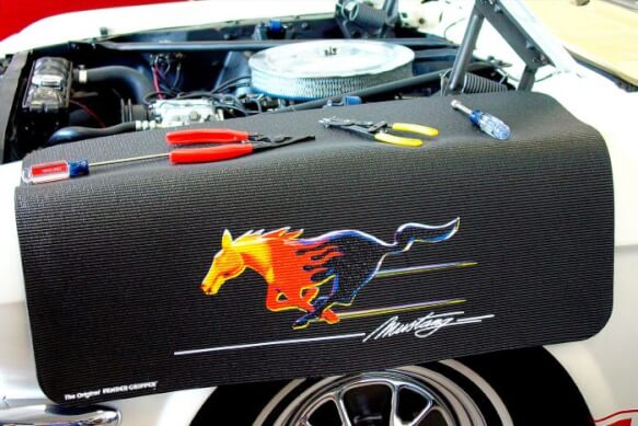 Flaming Pony Style Fender Protection Mat | #FG2107 | Fender Gripper - Available from NEMESISUK.COM