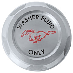 DRAKE Washer Reservoir Cap (Billet, ft. Pony) for Mustang 2015-23 | #FR3Z-17632-BL - Available from NEMESISUK.COM