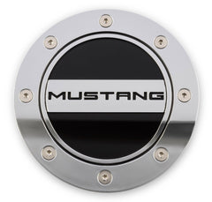 DRAKE Fuel Door (Silver/Black, ft. Mustang) for Mustang 2015-23 | #FR3Z-6640526-MS - Available from NEMESISUK.COM