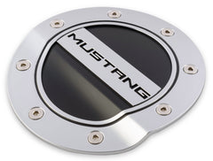 DRAKE Fuel Door (Silver/Black, ft. Mustang) for Mustang 2015-23 | #FR3Z-6640526-MS - Available from NEMESISUK.COM