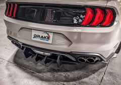 DRAKE Deck Lid w/ Styling lines (Black) for Mustang 2015-23 | #JR3B-63423B70-A - Available from NEMESISUK.COM