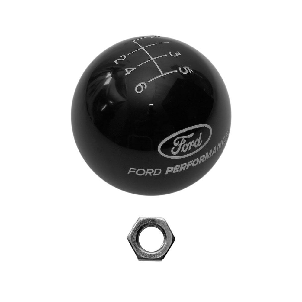 FORD PERFORMANCE 6-Speed Shift Knob feat Logo (Black) for Mustang 2015-23 | #M-7213-M8A