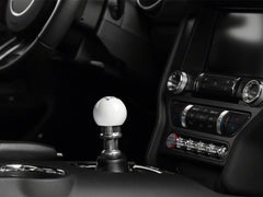 Retro Style 6-Speed Shift Knob (White) for Mustang 2015-23 | #387422-MB | Modern Billet - Available from NEMESISUK.COM