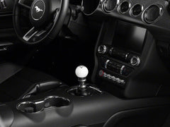 Retro Style 6-Speed Shift Knob (White) for Mustang 2015-23 | #387422-MB | Modern Billet - Available from NEMESISUK.COM