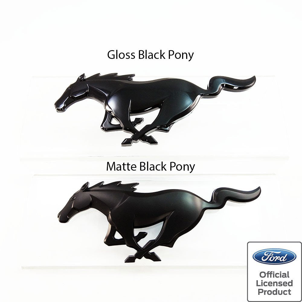 Ford Front Pony Emblem (Matte Black) for Mustang 2015-22 | #EM0005RHFM - Available from NEMESISUK.COM