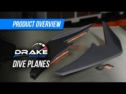 GT4 Style Front Dive Planes (Satin Black) for Mustang 2018-23 | #JR3B-63001C74-AB | Drake Muscle Cars