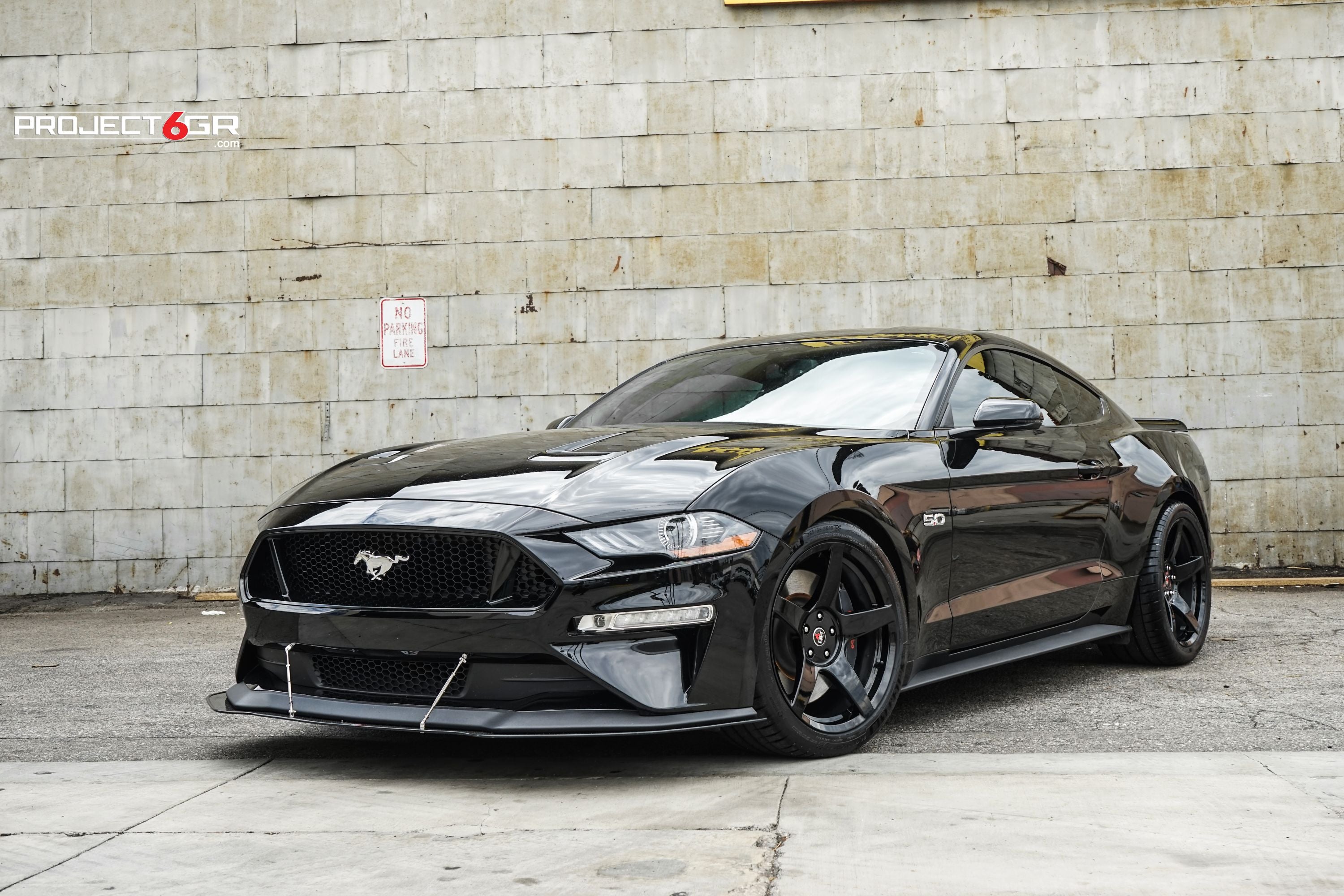 FIVE Gloss Black 20x10 & 20x11 (Staggered) Wheel Set for Mustang 2005-23 & 2024+ | Project 6GR